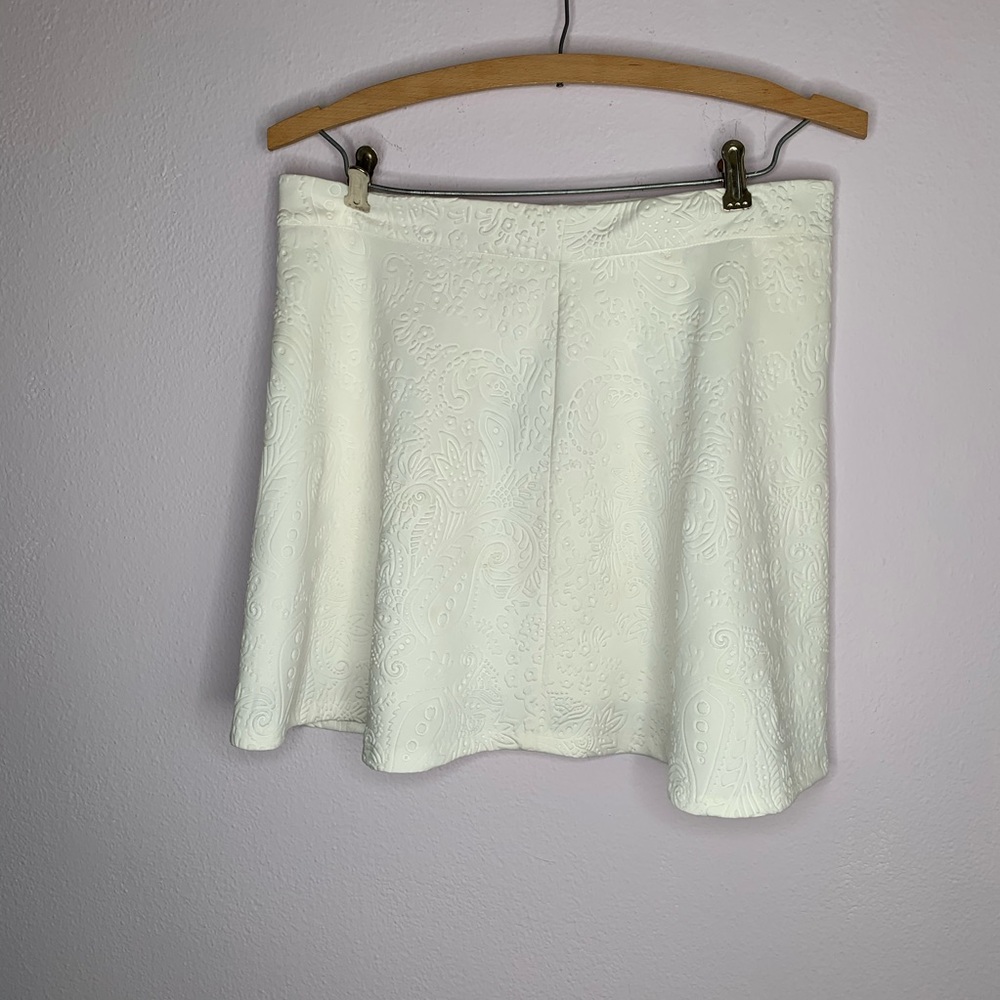 White Floral Skater Skirt